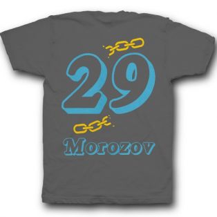Именная футболка с объемным шрифтом и цепью #32